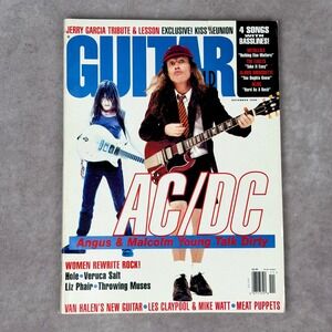 Guitar World Magazine November 1995 AC/DC Angus Young Jerry Garcia KISS Reunion